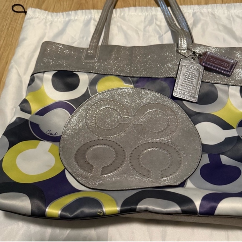 Coach Signature Tote Purse & Wallet Matching Set - Picture 6 of 10